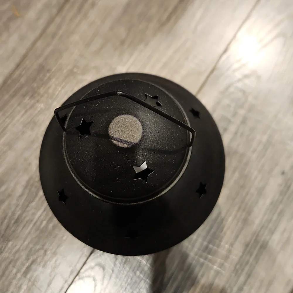 NWT IKEA Black Metal Lantern Tea Light Candle Holder
